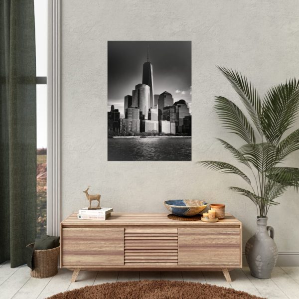 92411-82.jpg City Building Black and White Tower Skyscraper Poster