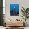 92411-91.jpg Empire State Building and Skyscrapers With Lights Poster