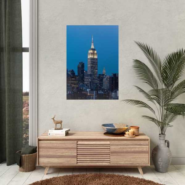 92411-91.jpg Empire State Building and Skyscrapers With Lights Poster