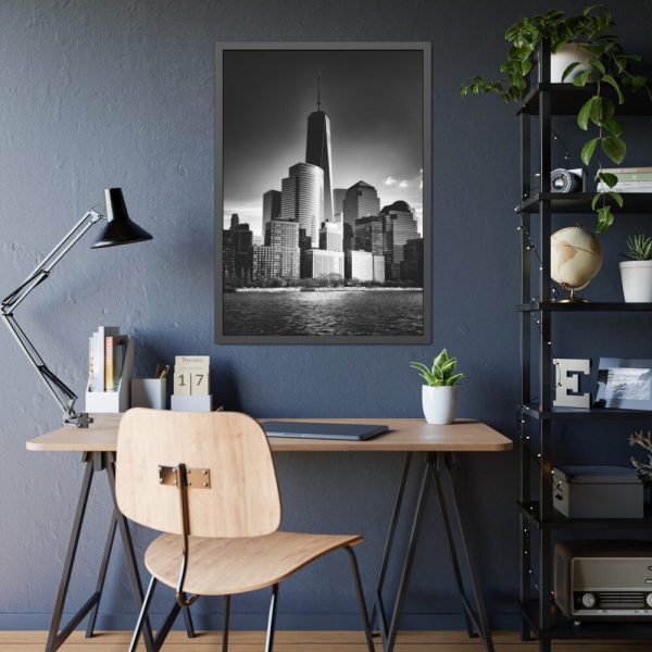93830-110.jpg City Building Black and White Tower Skyscraper Framed Poster