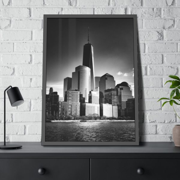 93830-111.jpg City Building Black and White Tower Skyscraper Framed Poster