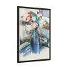 Roses in a Bottle by Paul Cézanne Framed Posters