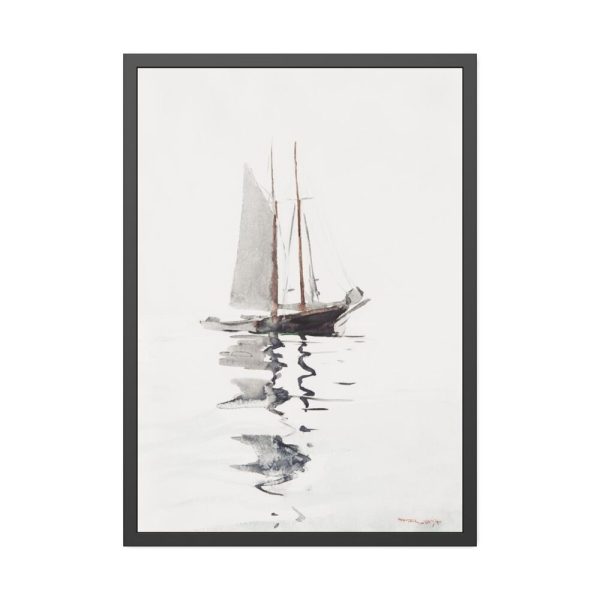 93830-136.jpg Two–Masted Schooner With Dory by Winslow Homer Framed Poster