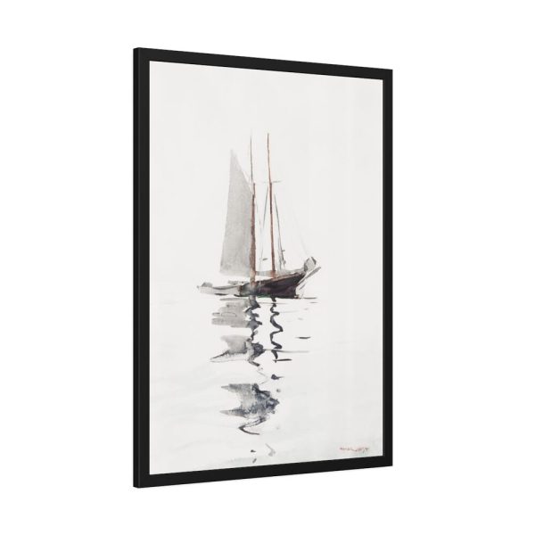 93830-137.jpg Two–Masted Schooner With Dory by Winslow Homer Framed Poster