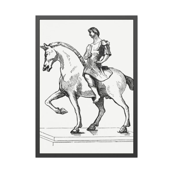 Man on a Horse by Gazette Des Beaux-Arts Framed Poster