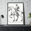 Man on a Horse by Gazette Des Beaux-Arts Framed Poster
