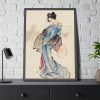 93830-159.jpg Woman Wearing Kimono by Katsushika Hokusai Framed Poster