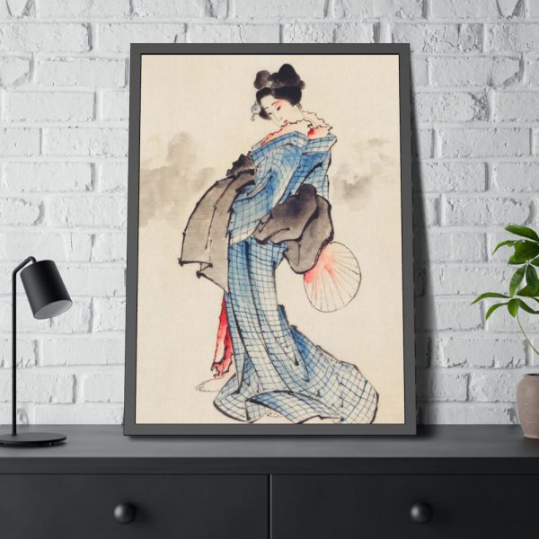 93830-159.jpg Woman Wearing Kimono by Katsushika Hokusai Framed Poster