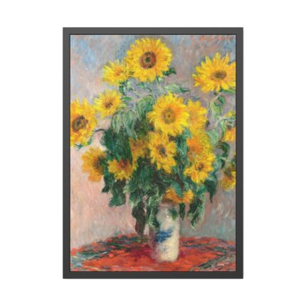 Bouquet of Sunflowers by Claude Monet Framed Poster