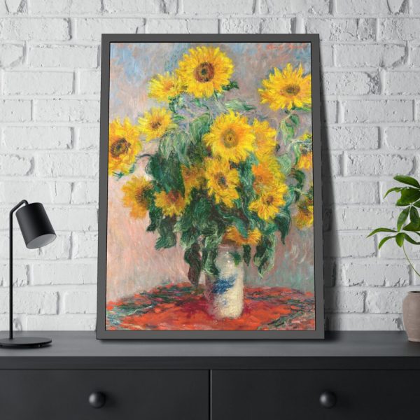 Bouquet of Sunflowers by Claude Monet Framed Poster