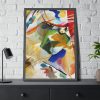 Painting with Green Center  Framed Poster