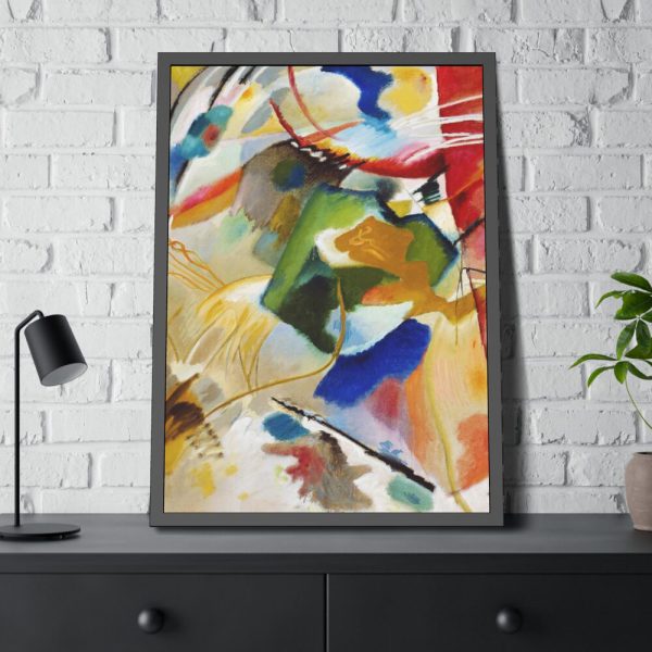Painting with Green Center  Framed Poster