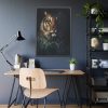 93830-218.jpg Tiger's Head painting in high Framed Poster