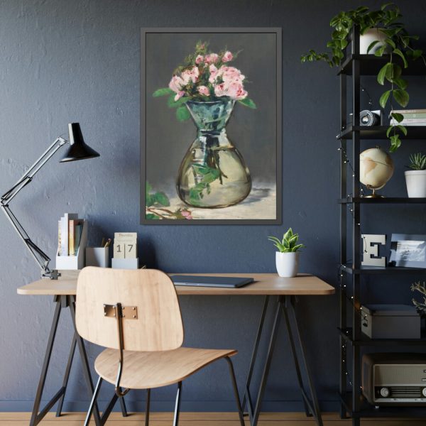 Moss Roses in a Vase by  Edouard Manet Framed Posters