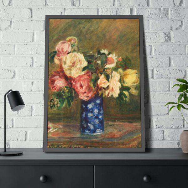 Bouquet of Roses by Pierre-Auguste Renoir Framed Posters
