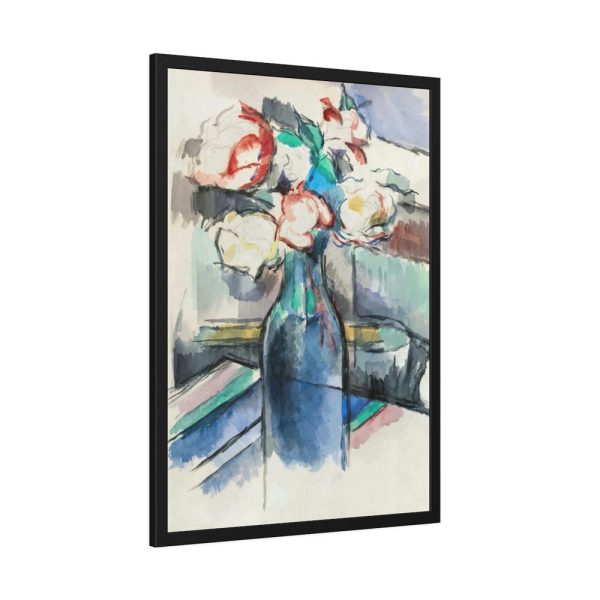 Roses in a Bottle by Paul Cézanne Framed Posters