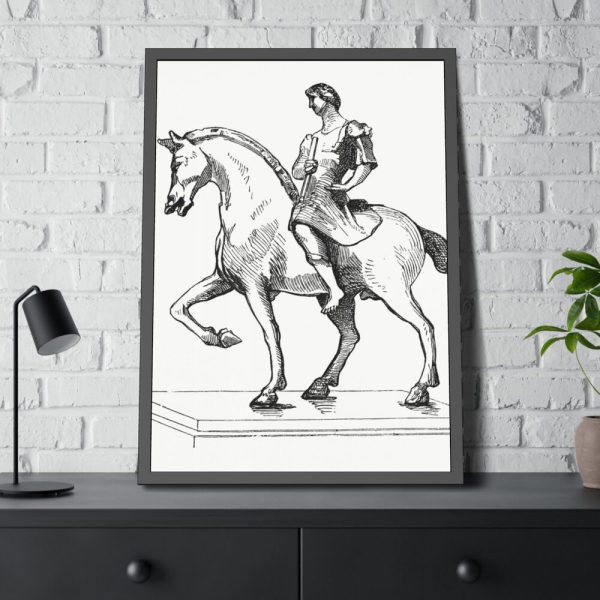 Man on a Horse by Gazette Des Beaux-Arts Framed Poster