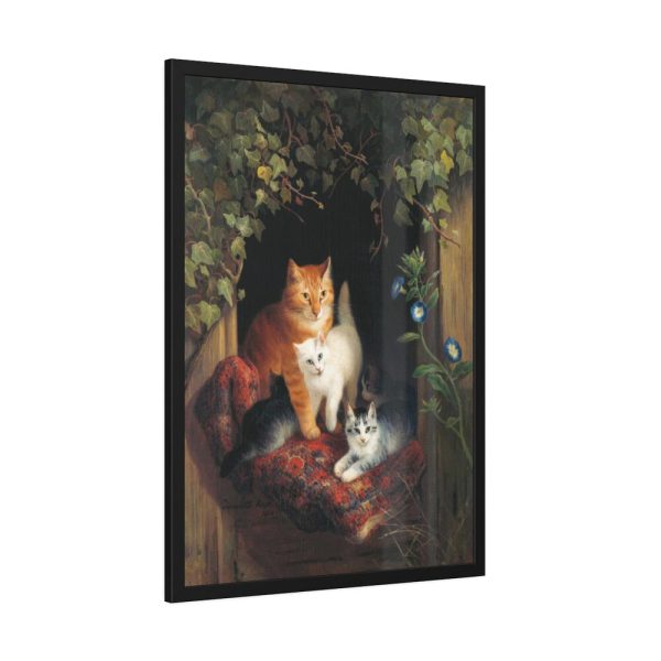 93831-173.jpg Cat with Kittens by Henriëtte Ronner Framed Poster