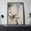 93831-203.jpg Ring sparrows at wisteria Framed Poster