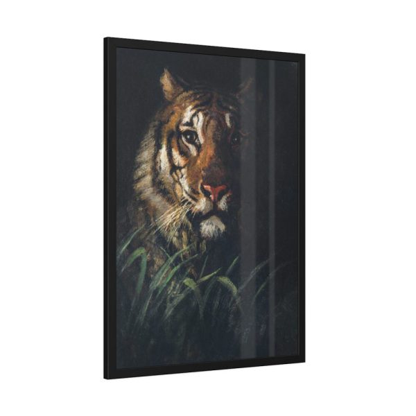 93831-217.jpg Tiger's Head painting in high Framed Poster