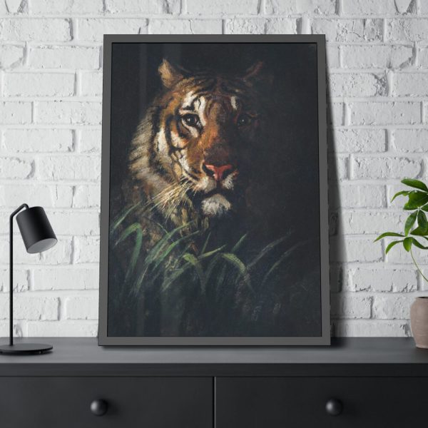 93831-219.jpg Tiger's Head painting in high Framed Poster