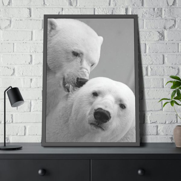 93831-23.jpg Polar Bears in the Winter Framed Posters