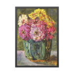 Still Life with Zinnias in a Green Jar by Floris Verster Framed Posters - Image 5