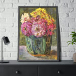 Still Life with Zinnias in a Green Jar by Floris Verster Framed Posters - Image 8