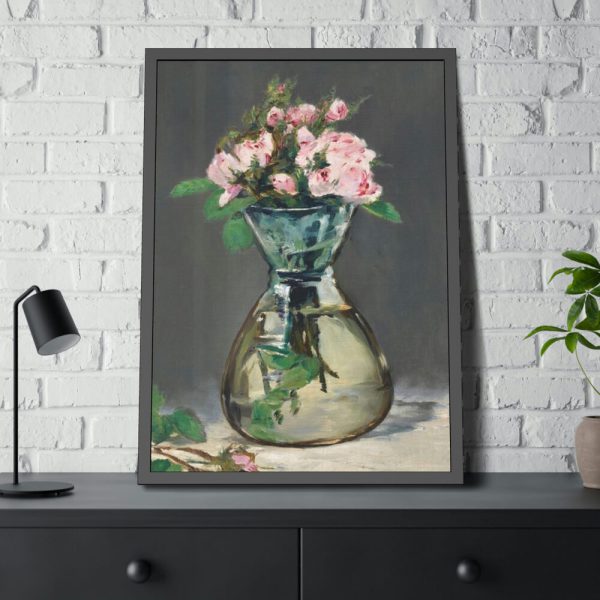 Moss Roses in a Vase by  Edouard Manet Framed Posters