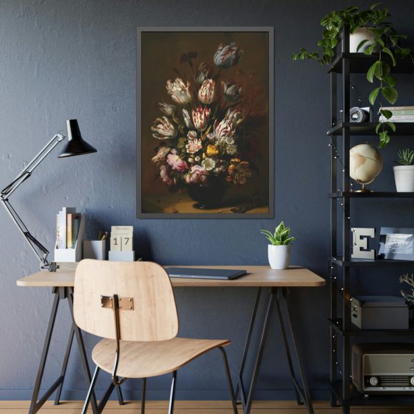 Still Life With Flowers by Hans Bollongier Framed Poster
