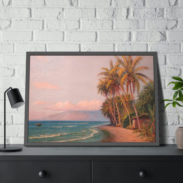 Lahaina Beach - West Maui by D. Howard Hitchcock Framed Poster