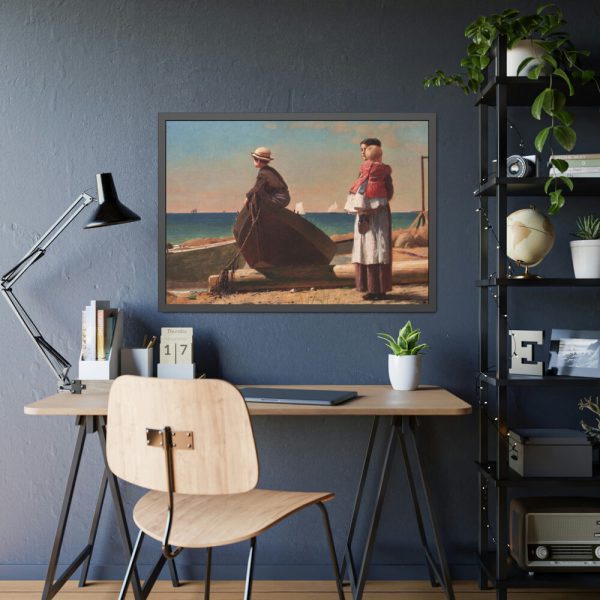 93854-110.jpg Dad's Coming by Winslow Homer Framed Poster