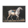 Saddled Gray Horse Walking by Jacques-Laurent Agasse Framed Poster