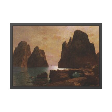 Isle of Capri, The Faraglioni by William Stanley Haseltine Framed Poster