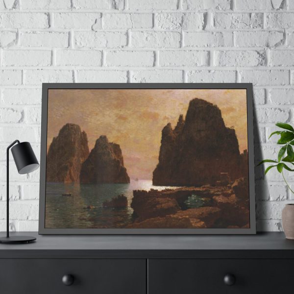 93854-135.jpg Isle of Capri, The Faraglioni by William Stanley Haseltine Framed Poster