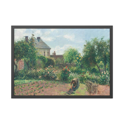 The Artist's Garden at Eragny by Camille Pissarro Framed Poster