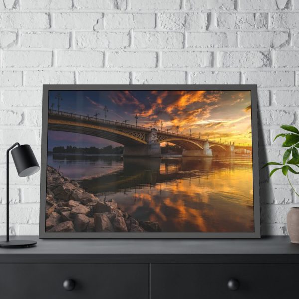 93854-167.jpg Bridge in Budapest, Danube River Framed Poster