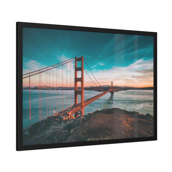 93854-189.jpg Golden Gate Bridge River San Francisco Framed Poster
