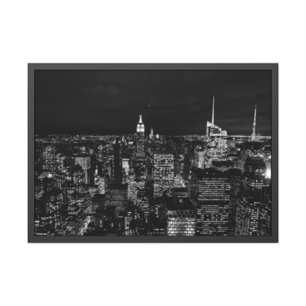 Black and White New York City Skyscraper Framed Poster