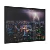 93854-209.jpg Lighting Strikes on a Stormy Night Over Bangkok's Skyline Framed Poster