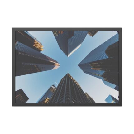 Tall skyscrapers in Calgary Framed Poster