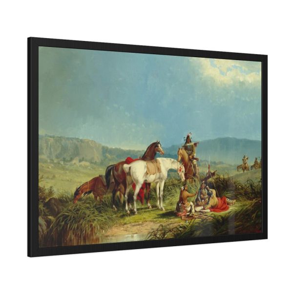 93854-217.jpg Indians Playing Cards by John Mix Stanley Framed Poster