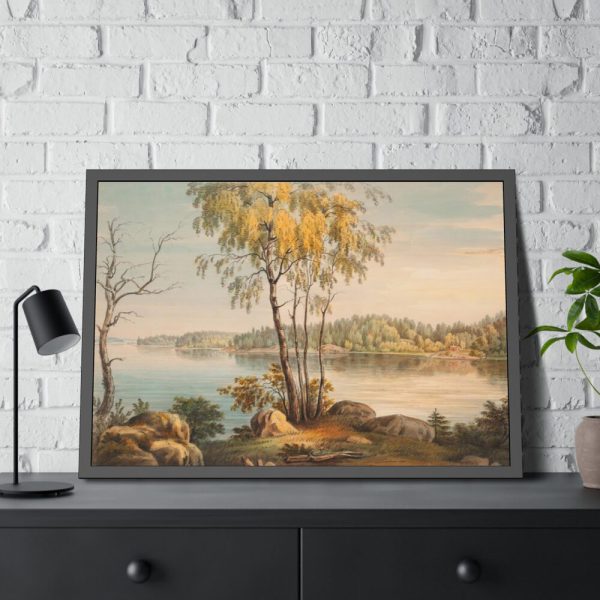 93854-263.jpg Lakeside View Near Träskända Manor, by Magnus Von Wright Framed Poster