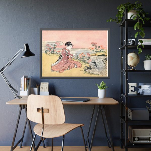 93854-273.jpg Japanese woman by Suzuki Harunobu Framed Poster