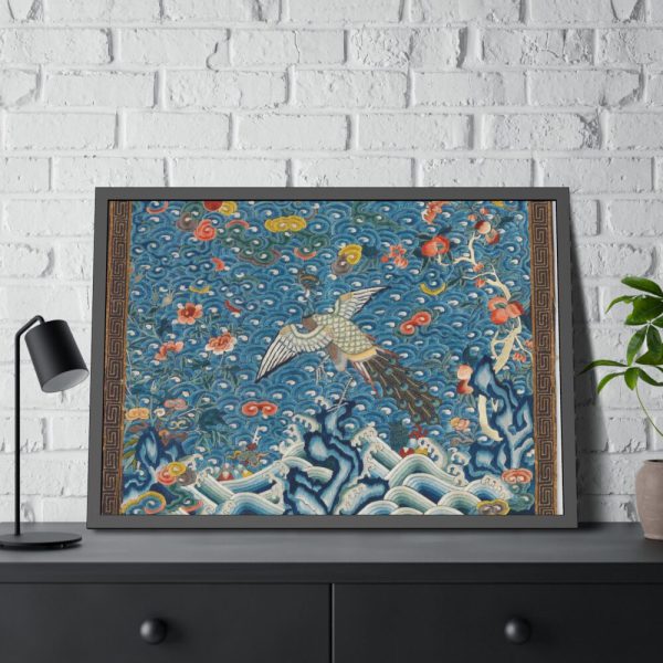 93854-286.jpg Rank Badge with Peacock Framed Poster