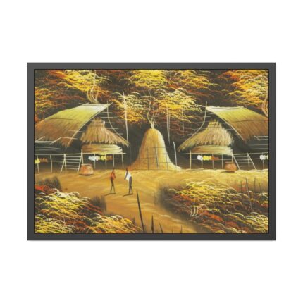 Asia Painting Village Framed Poster