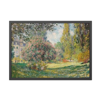 Landscape The Parc Monceau by Claude Monet Framed Poster