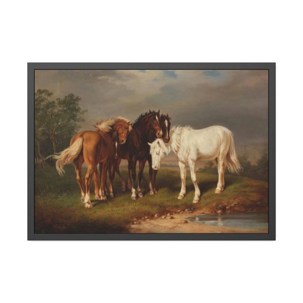 93854-4.jpg Horses after Carl Wahlbom by Magnus Von Wright Framed Posters