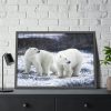 Polar Bears Walking Together Framed Poster