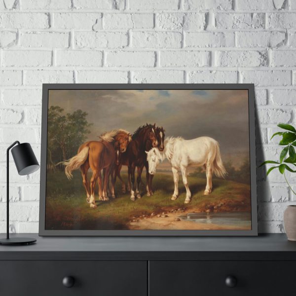 93854-7.jpg Horses after Carl Wahlbom by Magnus Von Wright Framed Posters